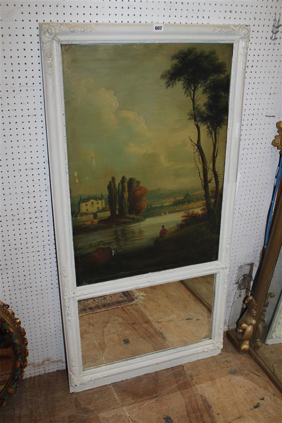 19th Century Trumeau mirror & 19th Century painting